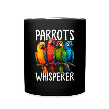 Funny Parrot Bird Whisperer Quaker Parrot Bird - Full Colour Mug - black - Front