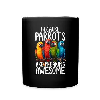 Drôle de perroquet perroquet perroquet flippant génial - Mug uni - noir - Devant