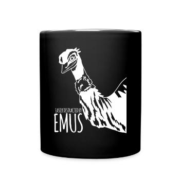 Emu Australia Holidays with Emus - Full Colour Mug - black - Front