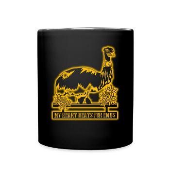 Emu Australia Emus - Full Colour Mug - black - Front