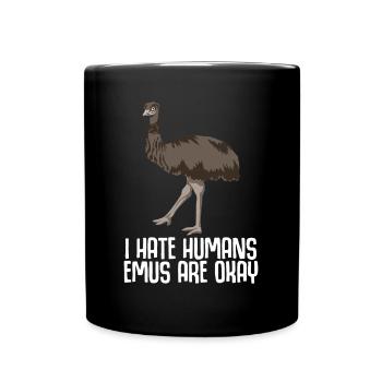 Emu funny Emus - Full Colour Mug - black - Front
