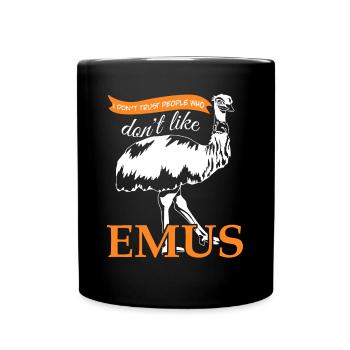 Emus Saying Emu - Full Colour Mug - black - Front