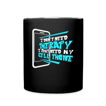 Cellphone Mobile Phone - Full Colour Mug - black - Front