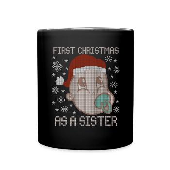 Premier Noël en tant que sœur - Noël - Mug uni - noir - Devant