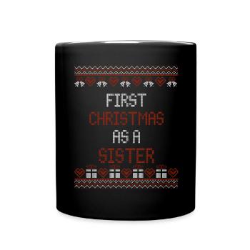 Premier Noël en tant que sœur - Noël - Mug uni - noir - Devant