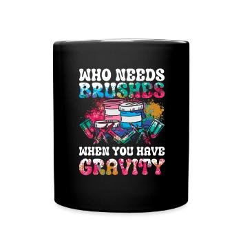 Cool Artist Art Acrylic Painting Casting Color - Full Colour Mug - black - Front