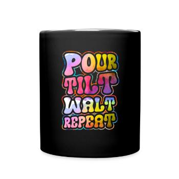 Cool Artist Art Acrylic Painting Casting Color - Full Colour Mug - black - Front