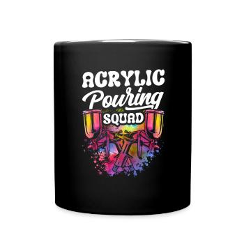 Cool Artist Art Acrylic Painter Casting Color - Full Colour Mug - black - Front