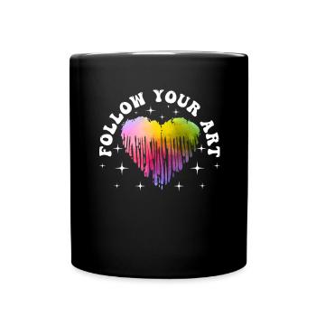Cool Artist Art Acrylic Painter Casting Color - Full Colour Mug - black - Front