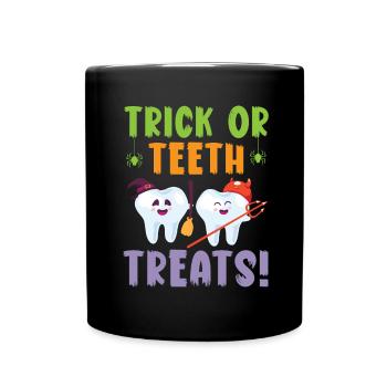 Truc ou friandise pour les dents! - Mug uni - noir - Devant