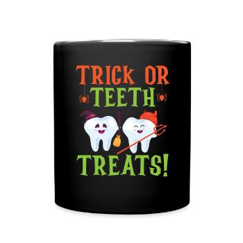 Truc ou friandises de dents! - Mug uni - noir - Devant