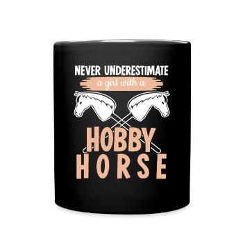 Hobbyhorse Girl Hobby Horse - Full Colour Mug - black - Front