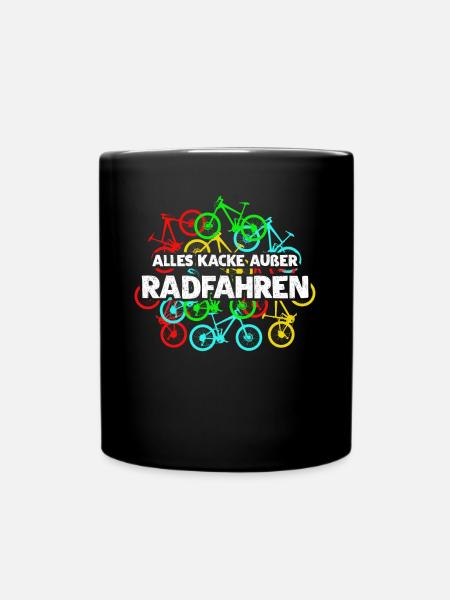 Fahrrad Radfahren Mountainbike - Tasse einfarbig - Schwarz