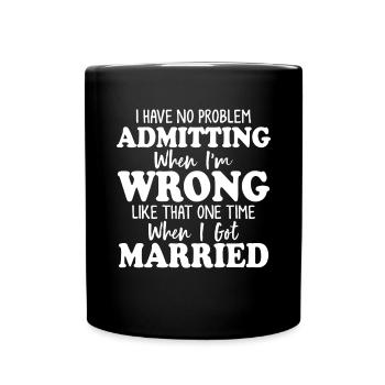 Happy Divorce Marriage Separation Divorce - Full Colour Mug - black - Front