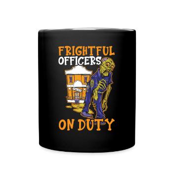 Terrible policemen on duty Policeman Hallowe - Full Colour Mug - black - Front