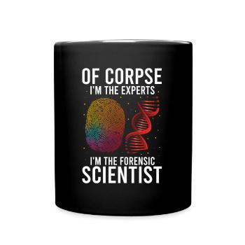 Forensischer Wissenschaftlicher Ermittler - Tasse einfarbig - Schwarz - Vorne