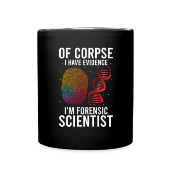 Forensischer Wissenschaftler und Kriminallabor - Tasse einfarbig - Schwarz - Vorne