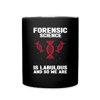 Forensischer Wissenschaftler und Kriminallabor - Tasse einfarbig - Schwarz - Vorne
