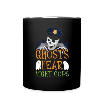 Les fantômes redoutent la nuit Flics Le policier Hal - Mug uni - noir - Devant