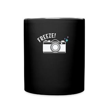 Freeze Time Foto Moment Fotograf Kamera - Tasse einfarbig - Schwarz - Vorne