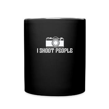 I Shoot People Photo Camera Photographer - Full Colour Mug - black - Front