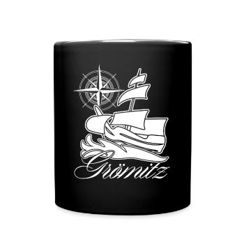 Grömitz Segeln - Tasse einfarbig - Schwarz - Vorne