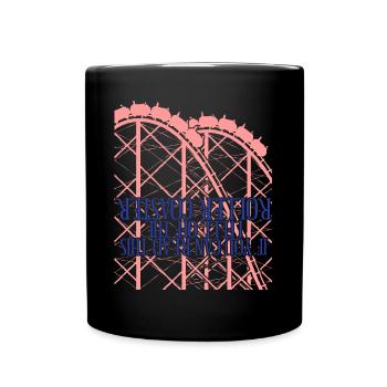 Roller coaster funny roller coaster rider - Full Colour Mug - black - Front