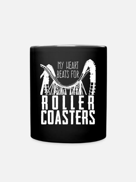 Roller coaster rider Roller coaster - Full Colour Mug - black