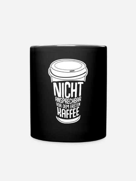 Kaffee Kaffeebecher Kaffeetrinker - Tasse einfarbig - Schwarz