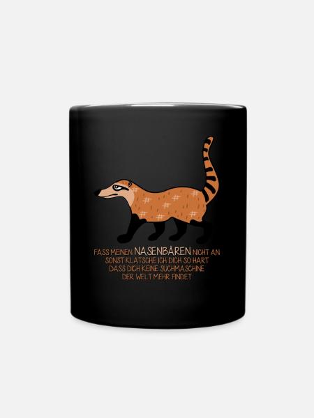 Nasenbär Nasenbären - Tasse einfarbig - Schwarz