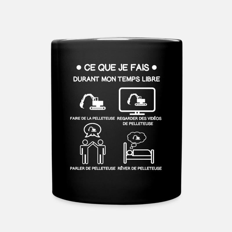 pelleteuse temps libre cadeau pelleteur - Mug uni - noir