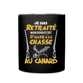 Retraité Et Chasseur De Canard Humour Chasse - Mug uni - noir - Devant