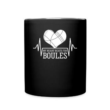 Boule Coeur Boules Boules Boccia Pétanque - Mug uni - noir - Devant