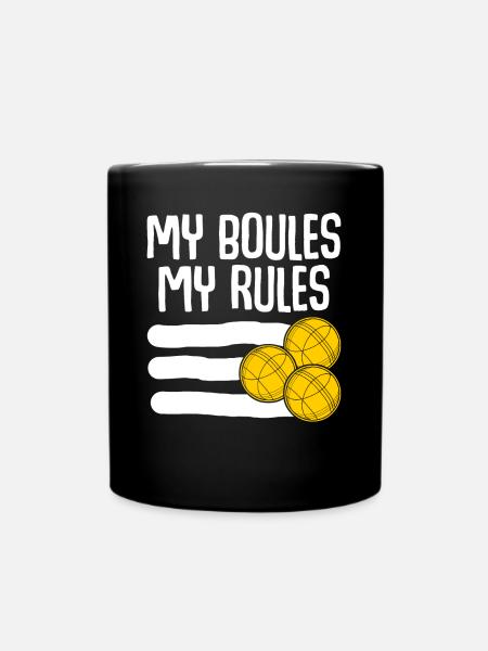 pétanque, pétanque, blague, pétanque - Mug uni - noir