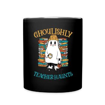 Schaurig-schöner Lehrer spukt an Lehrer-Halloween - Tasse einfarbig - Schwarz - Vorne