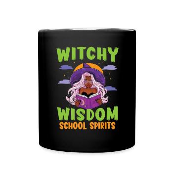 Hexige Weisheit Schulgeister Lehrer Halloween - Tasse einfarbig - Schwarz - Vorne