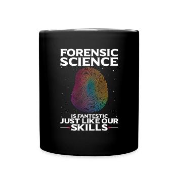 Forensische Kriminologie und Tatort-Ermittler - Tasse einfarbig - Schwarz - Vorne