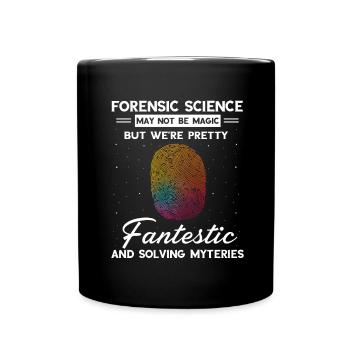 Forensischer Wissenschaftler und Kriminallabor - Tasse einfarbig - Schwarz - Vorne
