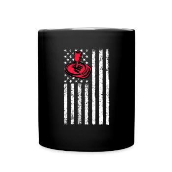 Manual Gear Shift Funny Patriotic Manual - Full Colour Mug - black - Front