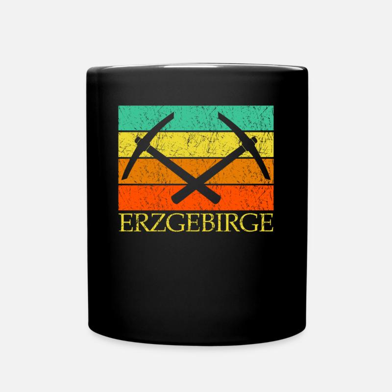 Erzgebirge Sachsen - Tasse einfarbig - Schwarz