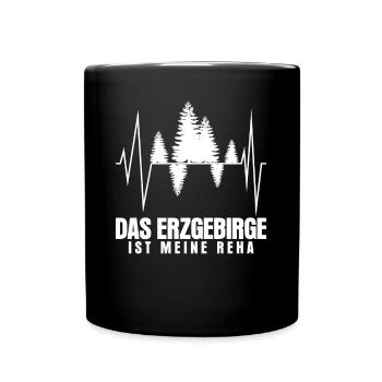 Erzgebirge - Tasse einfarbig - Schwarz - Vorne