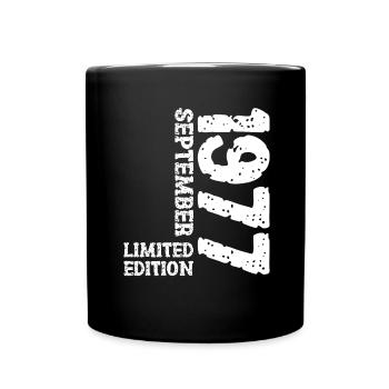 1977 September Limited Edition 46th Birthday Decoration - Full Colour Mug - black - Front