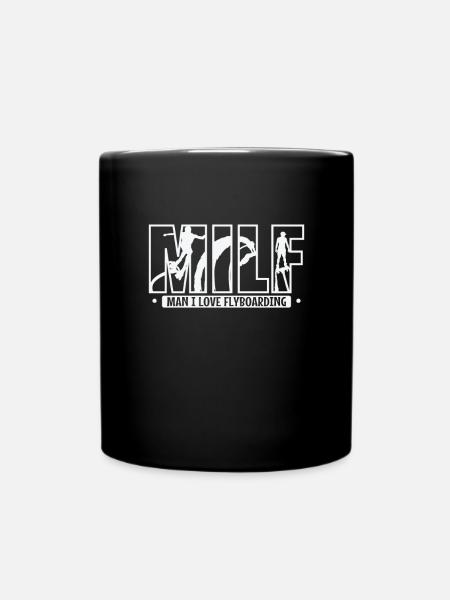 Woman Man I Love Flyboarding Wassersport - Tasse einfarbig - Schwarz