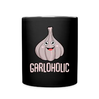 Garlic Garloholic - Tasse einfarbig - Schwarz - Vorne