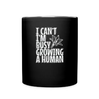 I can't, I'm Busy Growing a Human Mami Mother's Day - Full Colour Mug - black - Front