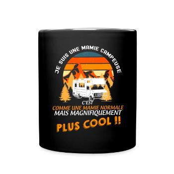 Camping-car Mamie Campeuse Cool - Mug uni - noir - Devant
