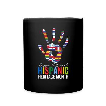 Monat des hispanischen Kulturerbes Herencia Hispana Latino - Tasse einfarbig - Schwarz - Vorne