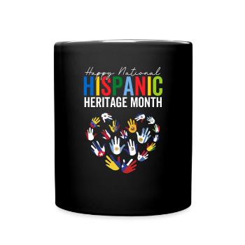 Nationaler Monat des hispanischen Kulturerbes Hispana Herz - Tasse einfarbig - Schwarz - Vorne