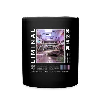 Liminal Spaces Retro 80s & 90s Backrooms Vaporwave - Tasse einfarbig - Schwarz - Vorne