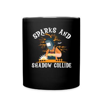Des étincelles et des ombres entrent en collision Spooky Welder Hall - Mug uni - noir - Devant